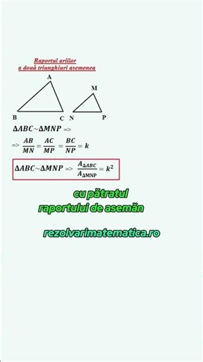 gp115 Raportul ariilor a doua triunghiuri asemenea #short #shorts #video #videos #shortvideo
