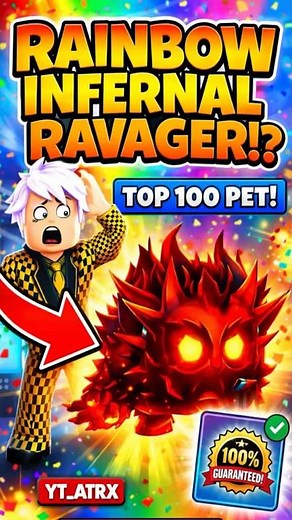 I made a RAINBOW Top 100 Infernal Ravager! 😱 (Tap Simulator) #roblox #tapsimulator #tapsim #atrx