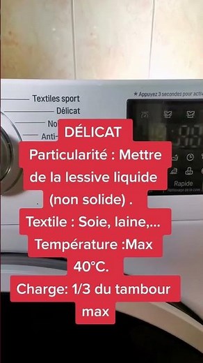 Tout savoir sur les programmes d’un lave-linge ! #tutorial #tips #programme #lavelinge