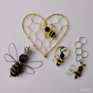 Printable Wire Bee Jewelry Template // Youtube Tutorial PDF Pattern - Etsy UK