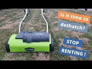 Is it time to dethatch your lawn? (My process and Greenworks electric dethatcher review)