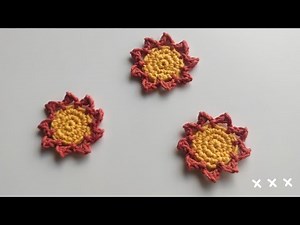 Crochet Sun Appliqué Tutorial