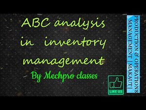 abc analysis in inventory management | makaut