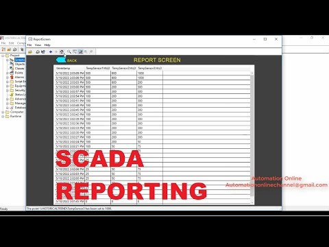 How to Create Reporting Screen on SCADA