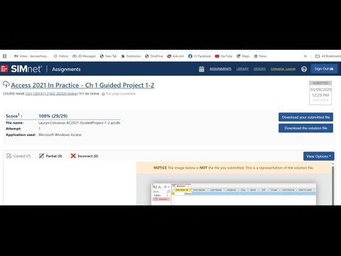 Access 2021 ( 2024 ) In Practice - Ch 1 GUIDED PROJECT 1-2 | Chapter 1 Independent 1-4 , 2-4 , 3-5