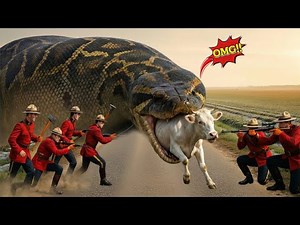 Heroic Rescue Team Saves Mother Cow from Gaint Python Attack