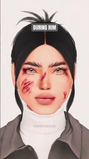 The Sims 4 | During Him (Abusive Boyfriend) Vs After Him (Healed) #sims4 #shorts #thesims4 #cas