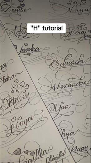 Capital H tutorial in 3 basic steps. Tutorial letra H maiusculo em 3 passos básicos. Se você conseguiu fazer me manda a foto no meu direct. . . . . . . . #tutorial #caligrafia #calligraphy #handmade #handmadefont #fy #fyp #learning #caligrafiaartistica