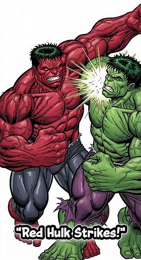 “Red Hulk vs Green Hulk: Final Showdown!”