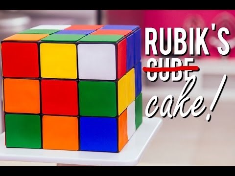 How To Make A RUBIK'S CUBE CAKE! Vanilla Cake, Chocolate Ganache and Fondant!