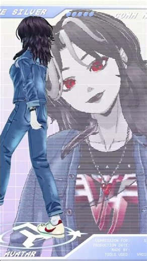 80’s style rocker vampire 3D VTuber model for Jayne Silver made in VRoid Studio #vtuber #vroid #3d