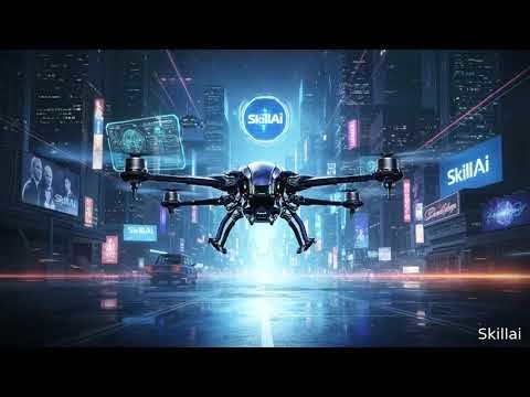 AeroMorph Prime Drone Fly in Neon Cyberpunk | Skillai