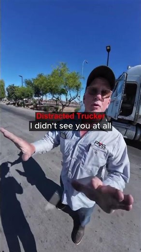 Distracted Trucker Rear-Ends Biker