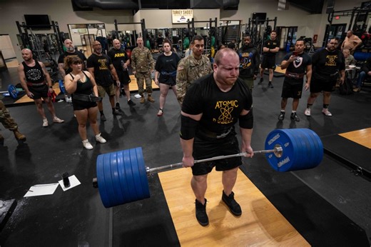 18 step up to the weights during new powerlifting competition