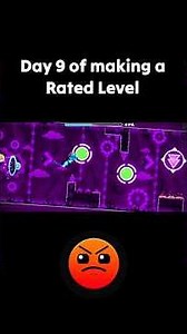 Day 9 of making a rated level in Geometry Dash! #ratedlevel #geometrydash #creator #robtop