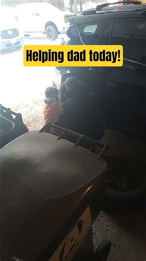 dad's little helper! #fixing #cars