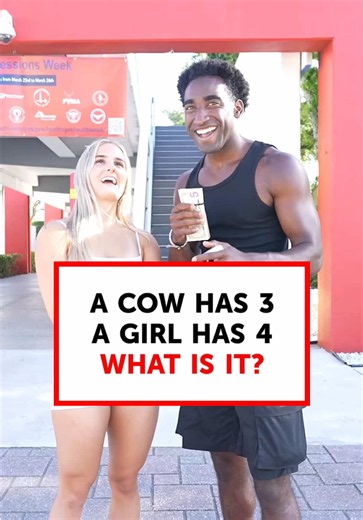 How Has 3 Girl Has 4 What Is It ? #college #interview #fyp | a girl has 4 a cow has 3 what is it answer
