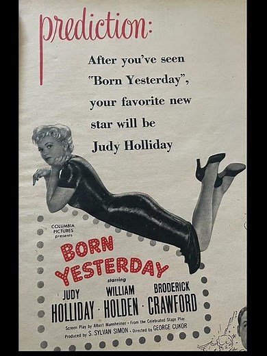 Born Yesterday 1951 🎬📽️🎞️ #movie #movies #hollywood #oldhollywoodstars #judyholliday #film #films