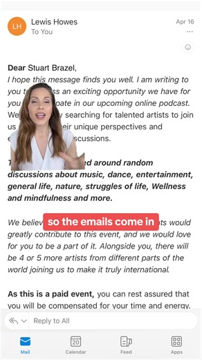 I received multiple emails, inviting me to be a guest on the Joe Rogan podcast and Lewis Howes podcast an exchange for between $2000 and $5000 #beware #theftprotection | Stuart Brazell