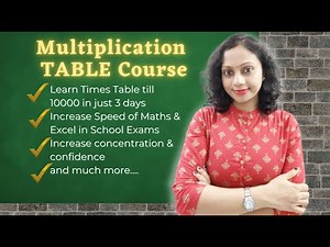 Multiplication Table Course | Teach Children Times tables till 10000 in 3 DAYS