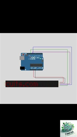 Arduino LED Matrix Scrolling Text #Shorts