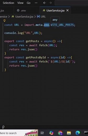 How to Access .env Variable in React + Vite Project #shorts #coding #reactjs #ytshorts #interview