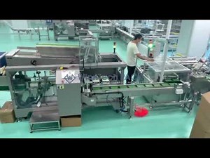 Powder Stickpack Secondary Packaging Line Auto Sorting + Turntable Stacking + Primary Box Cartoner