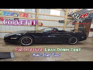 Corvette Fuel Pressure Leak Down Test Hard Start L98 C4 Pump Relay Sending Unit
