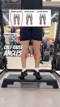🔸3 Calf Raise Foot Angle Variations | Inner Outer and Full Calf Guide🔥 #calfraise #calfworkout