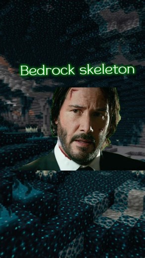 Bedrock skeletons are Cronus #minecraft #minecraftbedrockediton #bedrock #skeleton