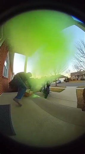 Motorcycle Thief Paint Shock 😲 (Caught on Ring Camera)