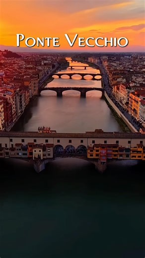 Florence From Above 🇮🇹 | Ponte Vecchio & Duomo at Sunset ✨ #florence #italy