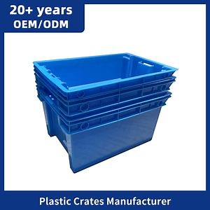[Hot Item] Customized Warehouse Vegetable Nest Stack Vented Plastic Stackable Plastic Crates Polyethylene Stackable Crate