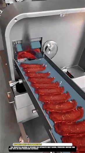 Automatic Meat Slicer Worktool for Thin Beef Cutting in Food Factory