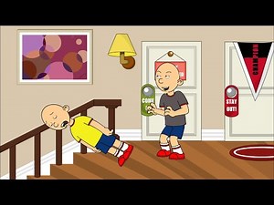 Classic Caillou pushes Caillou down the Stairs/Grounded