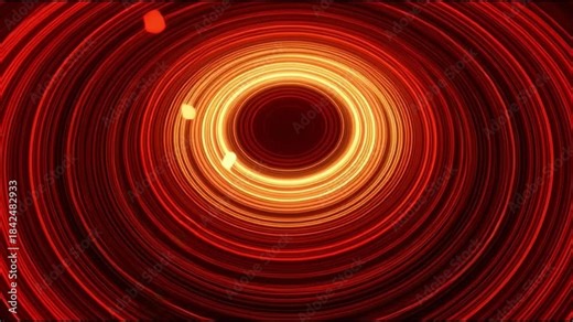 Cosmic Vortex: A mesmerizing display of a celestial black hole, with concentric circles of fiery light swirling inwards, hinting at immense gravity and cosmic mystery.