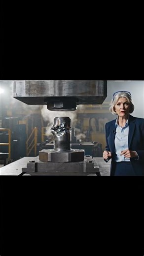 Hydraulic Press Crushing Mystery Metal Cube