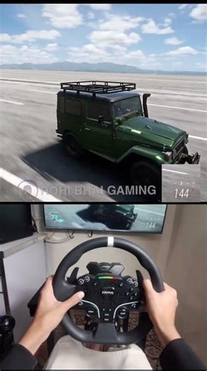 Drag Race with Toyota FJ40 😃 #shorts #rohibhaigaming #fh5shorts