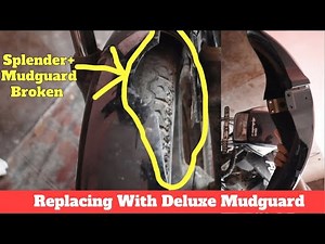 Replacing Broken Splendor plus Front Mudguard With New One