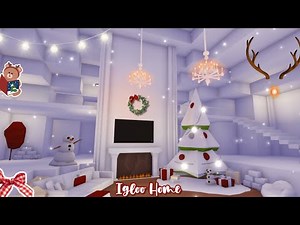 Roblox ❄️ Aesthetic Igloo Home | Como Decorar La Casa Iglu Aesthetic | Speed Build Adopt Me