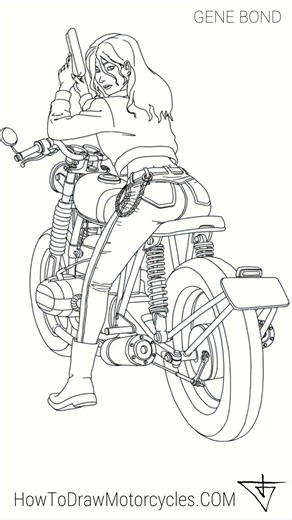 How to draw motorcycles. Gene Bond