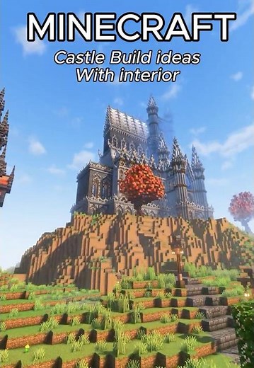 Minecraft Castle with interior - Build Ideas #minecraftbuilding #castlecreations