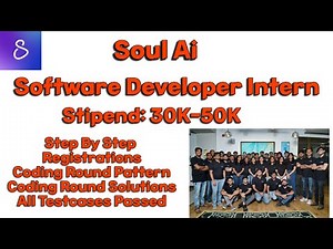 Soul AI Hiring | Software Developer Intern | Batch: All | Step By Test - Explained in Detailed |