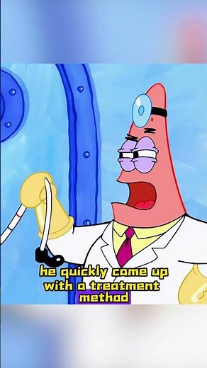 A splinter got stuck in SpongeBob's thumb. #film