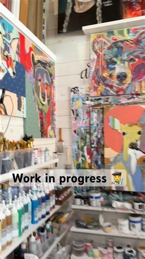 What I’m Working On in the Studio Today… 🎨 Paintings in Progress #art #animalart #artroom