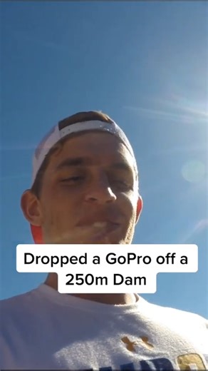 Did the GoPro survive? #reels #gopro #drop #dam #drop | How Ridiculous