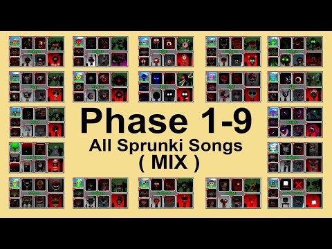 SPRUNKI SONG ANIMATED MUSIC VIDEO PHASE 1-9 FUN TIME HORROR | Sprunki Original | Sprunki Mod 🎵🔥
