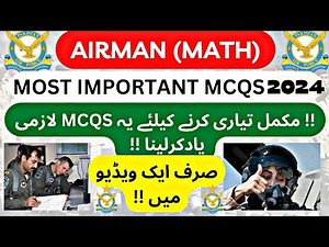 PAF AIRMAN MATH TEST PREPARATION 2024| PAF AEROTRADE MATH TEST PREPARATION 2024 | AIRMAN MATH 2024