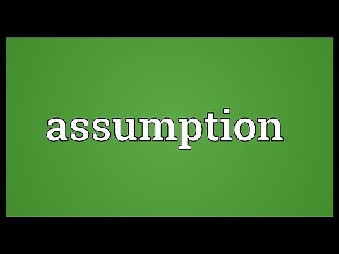 Assumption Meaning