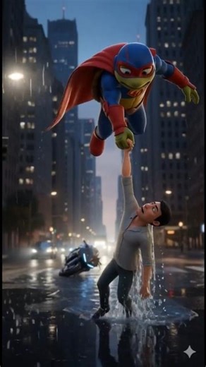 Kachua – The Turtle Superhero Who Saves Everyone! 🐢💥 #kachua #heroic #youtubeshorts